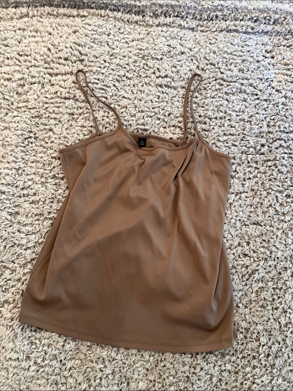 Brown Spaghetti Strap Women's Tank Top